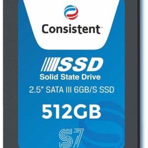 Consistent SSD 512GB 2.5 Inch SATA Internal SSD - Read: 550MB/s & Write: 500MB/s - Solid-State Drive 5 Year Warranty (512, GB)