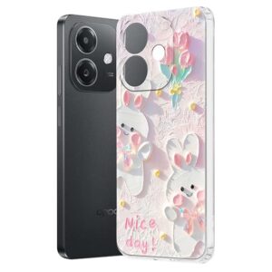 Fashionury Soft Mobile Back Cover for Oppo A3X 5G (Silicone_Multicolor)