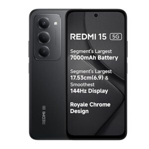 Redmi 15 5G Sandy Purple 8GB + 256GB | Segment's Largest 7000mAhA Battery | Segment's Largest Display 17.53cm(6.9) Up to 144Hz | Snapdragon 6s Gen 3 | 18W Reverse Charging | 50MP AI Dual Camera